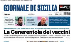 Prima Pagina, Giornale di Sicilia: “La Cenerentola dei vaccini. Per i rosa lotteria play-off”