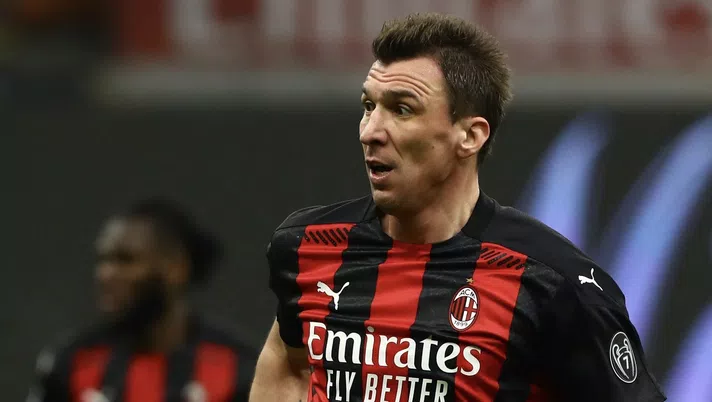 Mario Mandzukic (attaccante AC Milan), qui durante Milan-Atalanta 0-3 (Serie A 2020-2021) | News (Getty Images)