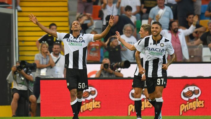 25 agosto 2019, Udinese-Milan 1-0: l'esultanza di Rodrigo Becao per la sua rete (credits: GETTY Images) 