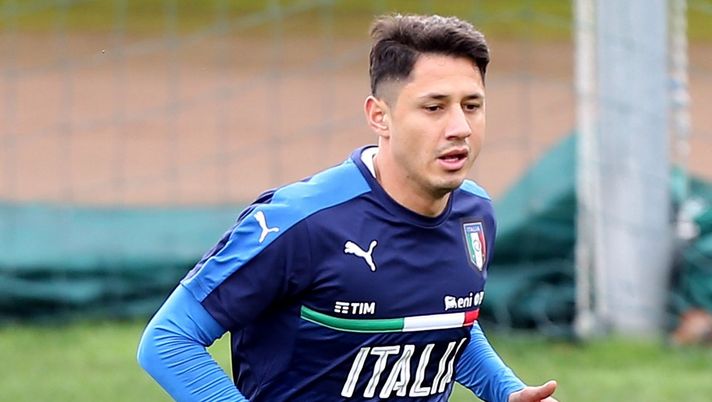 Gianluca Lapadula in allenamento con l'Italia a Coverciano (credits: GETTY Images) 