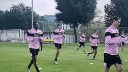 VIDEO Palermo, squadra in campo: seduta mattutina a Benevento