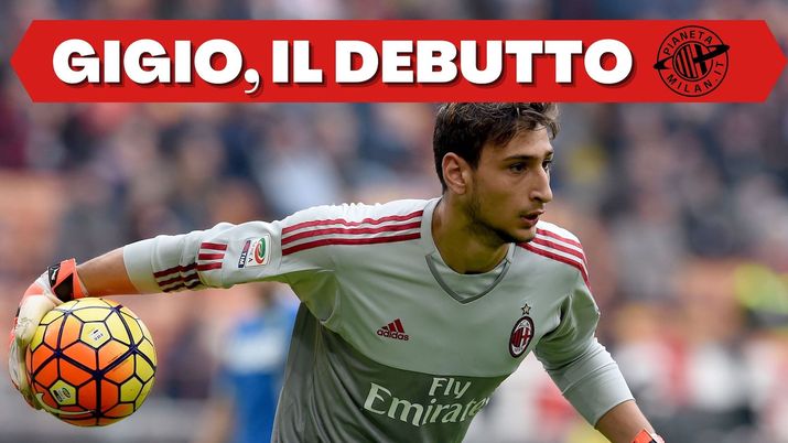 Gianluigi 'Gigio' Donnarumma (portiere AC Milan), qui durante Milan-Sassuolo 2-1 del 25 ottobre 2015, giorno del suo debutto in Serie A | Milan News (Getty Images) 