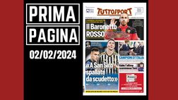 Prima pagina Tuttosport: a San Siro spallate Scudetto