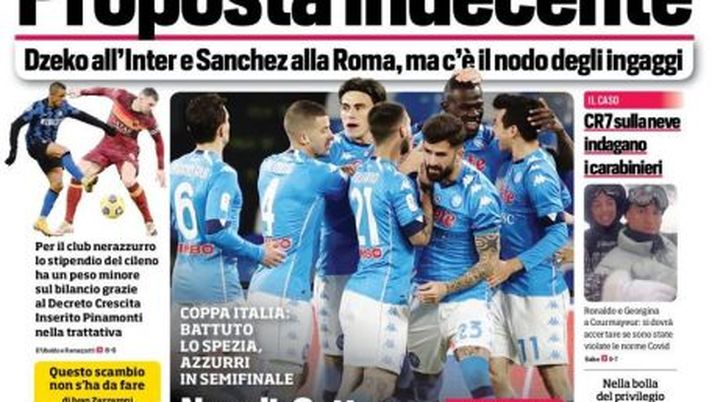 Prima Pagina, Corriere dello Sport: “Proposta indecente. Napoli, Gattuso passa e si sfoga&#8221; 