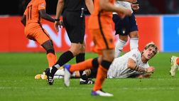 VIDEO Olanda Italia, Zaniolo e l’infortunio shock: contrasto, smorfia di dolore e reazione. Guarda le immagini