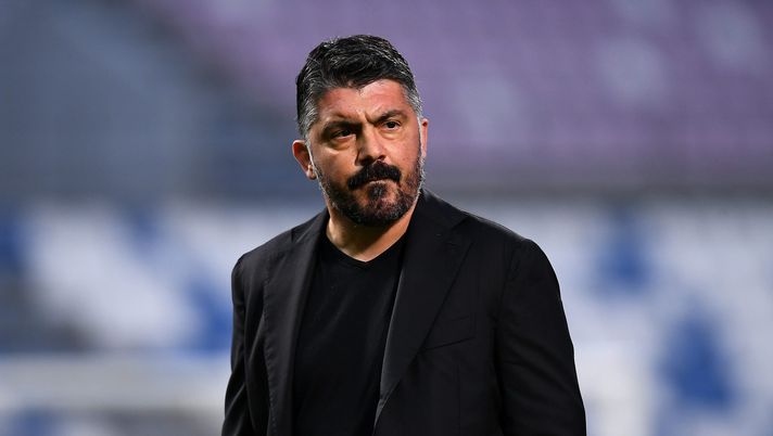 REGGIO NELL'EMILIA, ITALY - MARCH 03: Gennaro Gattuso, Head Coach of SSC Napoli looks on prior to the Serie A match between US Sassuolo and SSC Napoli at Mapei Stadium - Città del Tricolore on March 03, 2021 in Reggio nell'Emilia, Italy. Sporting stadiums around Italy remain under strict restrictions due to the Coronavirus Pandemic as Government social distancing laws prohibit fans inside venues resulting in games being played behind closed doors. (Photo by Alessandro Sabattini/Getty Images) REGGIO NELL'EMILIA, ITALY - MARCH 03: Gennaro Gattuso, Head Coach of SSC Napoli looks on prior to the Serie A match between US Sassuolo and SSC Napoli at Mapei Stadium - Città del Tricolore on March 03, 2021 in Reggio nell'Emilia, Italy. Sporting stadiums around Italy remain under strict restrictions due to the Coronavirus Pandemic as Government social distancing laws prohibit fans inside venues resulting in games being played behind closed doors. (Photo by Alessandro Sabattini/Getty Images)
