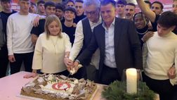 Gli auguri del Campodarsego: canti, balli e… un nuovo acquisto