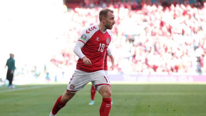 Christian Eriksen, trequartista dell'Inter, qui con la maglia della Danimarca (Getty Images) 