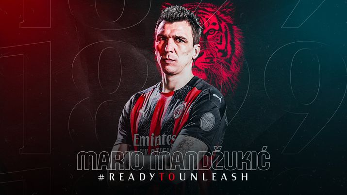 Mario Mandzukic, nuovo attaccante del Milan (acmilan.com) 