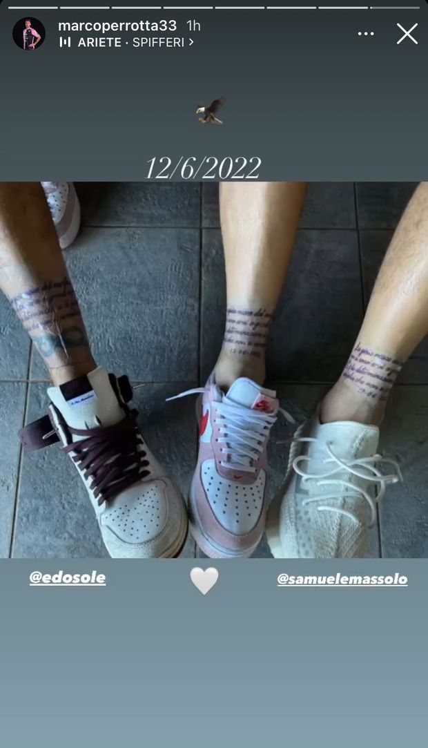 FOTO Palermo, tatuaggio celebrativo per Massolo, Soleri e Perrotta: 12-06-2022 Palermo