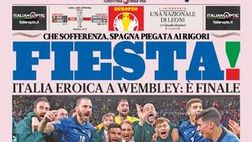 Prima Pagina, La Gazzetta dello Sport: “Fiesta! Italia eroica a Wembley: è finale”
