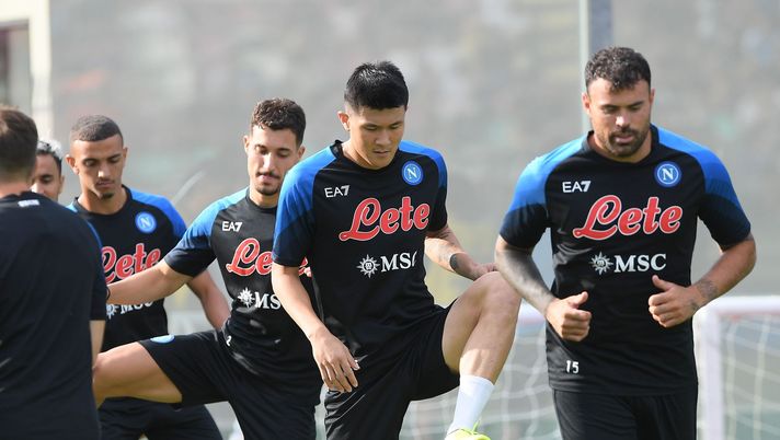 FOTO Tutta la soddisfazione della squadra “blu” per aver vinto la partitella odierna - immagine 1