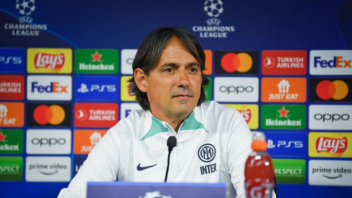 Simone Inzaghi Inter conferenza stampa derby Milan-Inter Champions League 2022-2023
