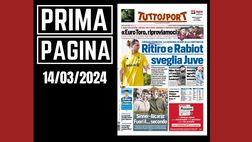 Prima pagina Tuttosport: Europa League, è Milan-Roma