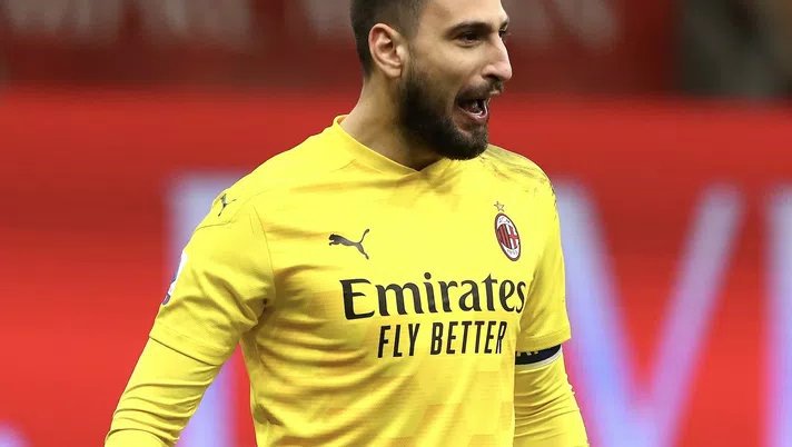 Gianluigi 'Gigio' Donnarumma (portiere AC Milan), qui durante Milan-Napoli 0-1 (Serie A 2020-2021) | News (Getty Images)