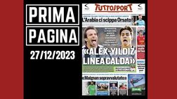 Prima pagina Tuttosport: “Alex-Yildiz, linea calda”