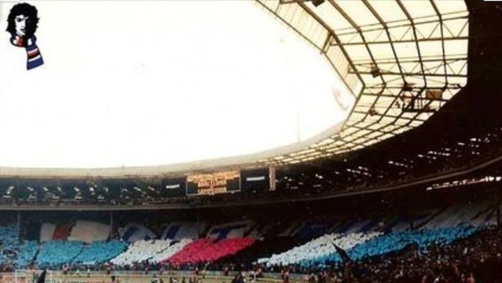 1992: tifosi sampdoriani a Wembley 1992: tifosi sampdoriani a Wembley