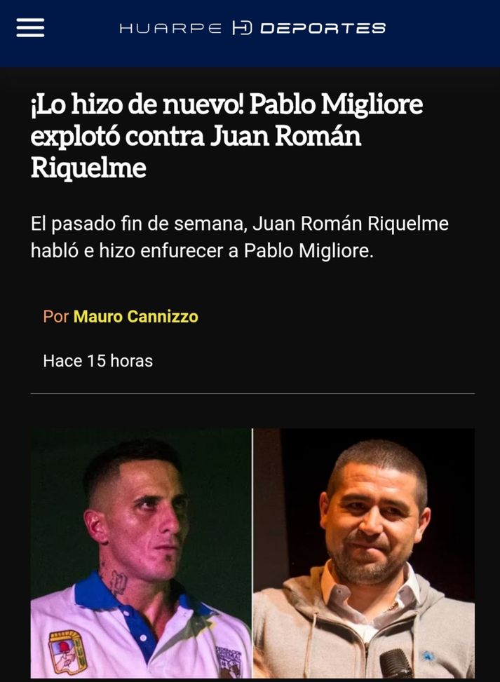 Pablo Migliore attacca Riquelme: “Non usare il derby di Madrid per la tua campagna elettorale”- immagine 2