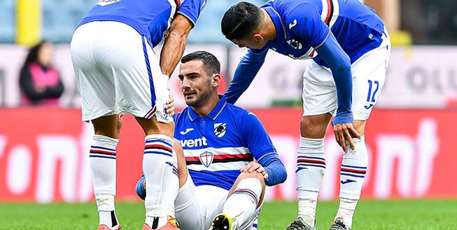 Serie A 2019/20 | Sampdoria-Atalanta
Fabio Quagliarella-Federico Bonazzoli-Fabio Depaoli - Infortunio Serie A 2019/20 | Sampdoria-Atalanta
Fabio Quagliarella-Federico Bonazzoli-Fabio Depaoli - Infortunio
