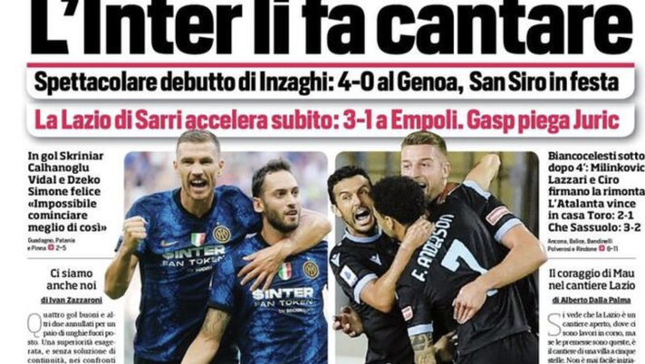 Prima Pagina, Corriere dello Sport: “L’Inter li fa cantare. Mou mani avanti”  Prima Pagina, Corriere dello Sport: “L’Inter li fa cantare. Mou mani avanti”