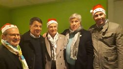 FOTO: Antognoni, Renzi e Collina al Meyer per portare i regali di Natale ai più piccoli
