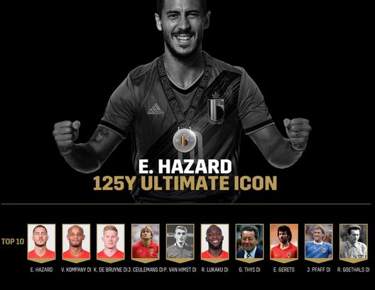 Hazard (screenshot Royal Belgian FA twitter) Hazard (screenshot Royal Belgian FA twitter)