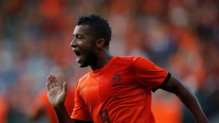 NIJMEGEN, NETHERLANDS - SEPTEMBER 05: Tonny Trindade de Vilhena of Netherlands celebrates scoring the first goal of the game during the 2015 UEFA European U21 Championships Qualifier between Netherlands U21s and Scotland U21s held at De Goffert Stadion on September 5, 2013 in Nijmegen, Netherlands. (Photo by Dean Mouhtaropoulos/Getty Images) NIJMEGEN, NETHERLANDS - SEPTEMBER 05: Tonny Trindade de Vilhena of Netherlands celebrates scoring the first goal of the game during the 2015 UEFA European U21 Championships Qualifier between Netherlands U21s and Scotland U21s held at De Goffert Stadion on September 5, 2013 in Nijmegen, Netherlands. (Photo by Dean Mouhtaropoulos/Getty Images)