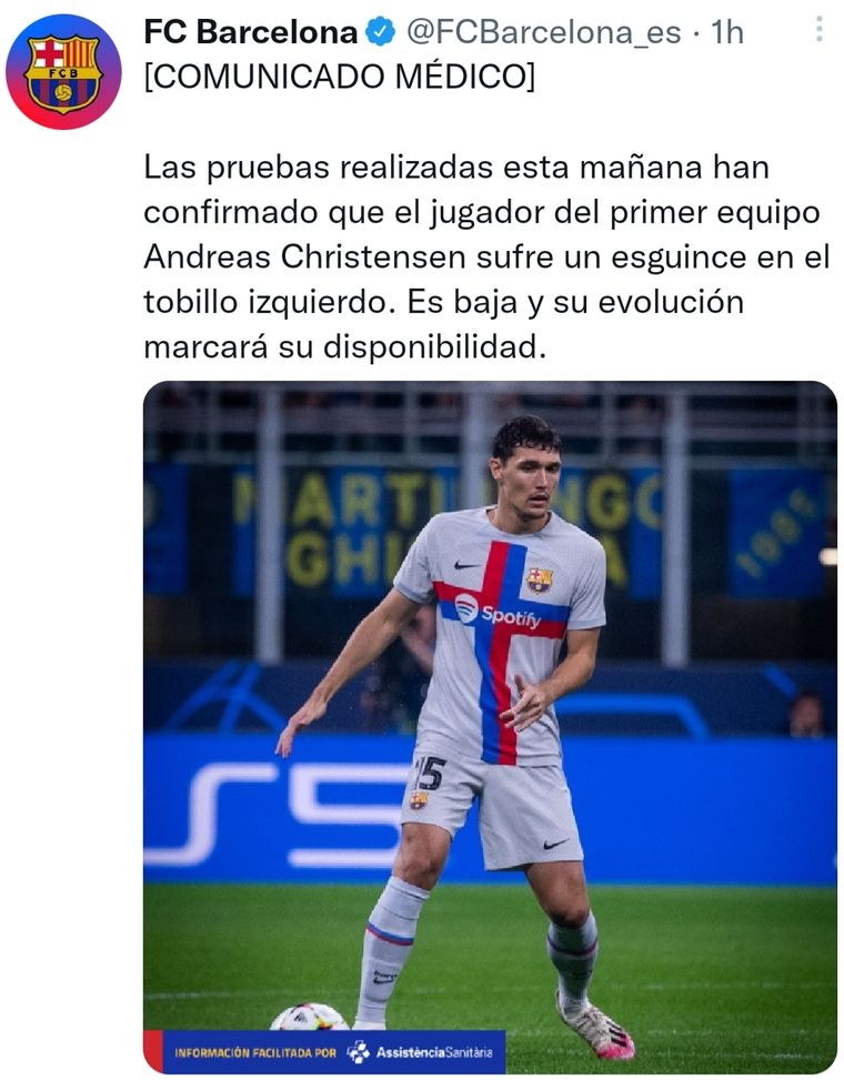 Infortunio a San Siro, Barcellona: Christensen salta il Clasico di Madrid- immagine 2