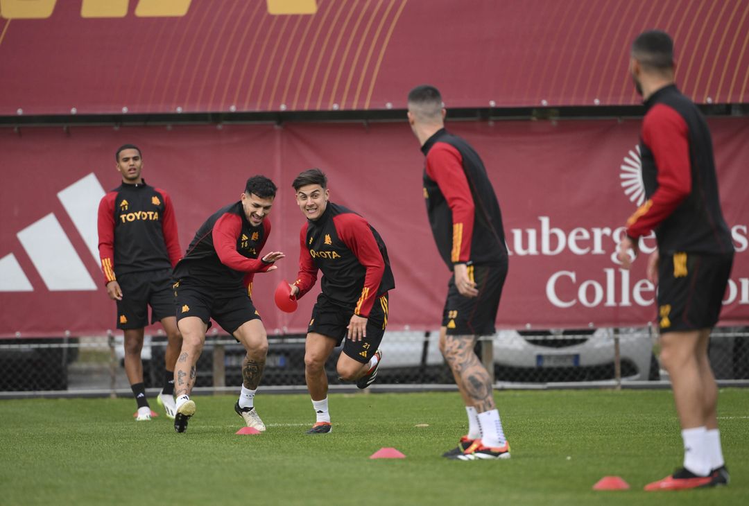 Roma, la rifinitura a Trigoria in vista dell’Inter – FOTOGALLERY - immagine 33