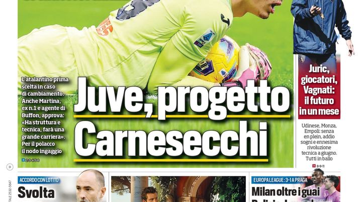 EDICOLA TS – Juventus, progetto Carnesecchi. Milan oltre i guai, Pulisic-Leao show - immagine 1