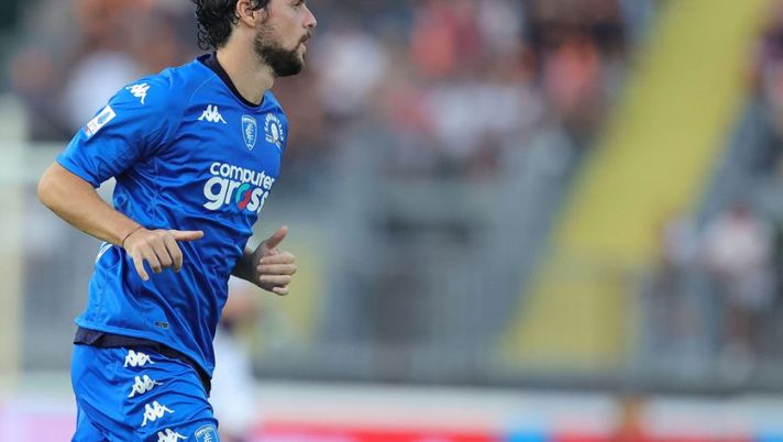 EMPOLI, ITALY - AUGUST 21: Mattia Destro of Empoli FC in action during the Serie A match between Empoli FC and ACF Fiorentina at Stadio Carlo Castellani on August 21, 2022 in Empoli, Italy. (Photo by Gabriele Maltinti/Getty Images) Empoli, Destro recupera ma la concorrenza è aumentata: la gestione con Lammers e Satriano - immagine 1