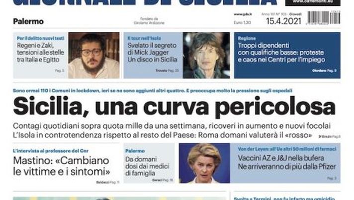 Prima Pagina, Giornale di Sicilia: “Una curva pericolosa. Rosa, vittoria e play-off vicini”  Prima Pagina, Giornale di Sicilia: “Una curva pericolosa. Rosa, vittoria e play-off vicini”