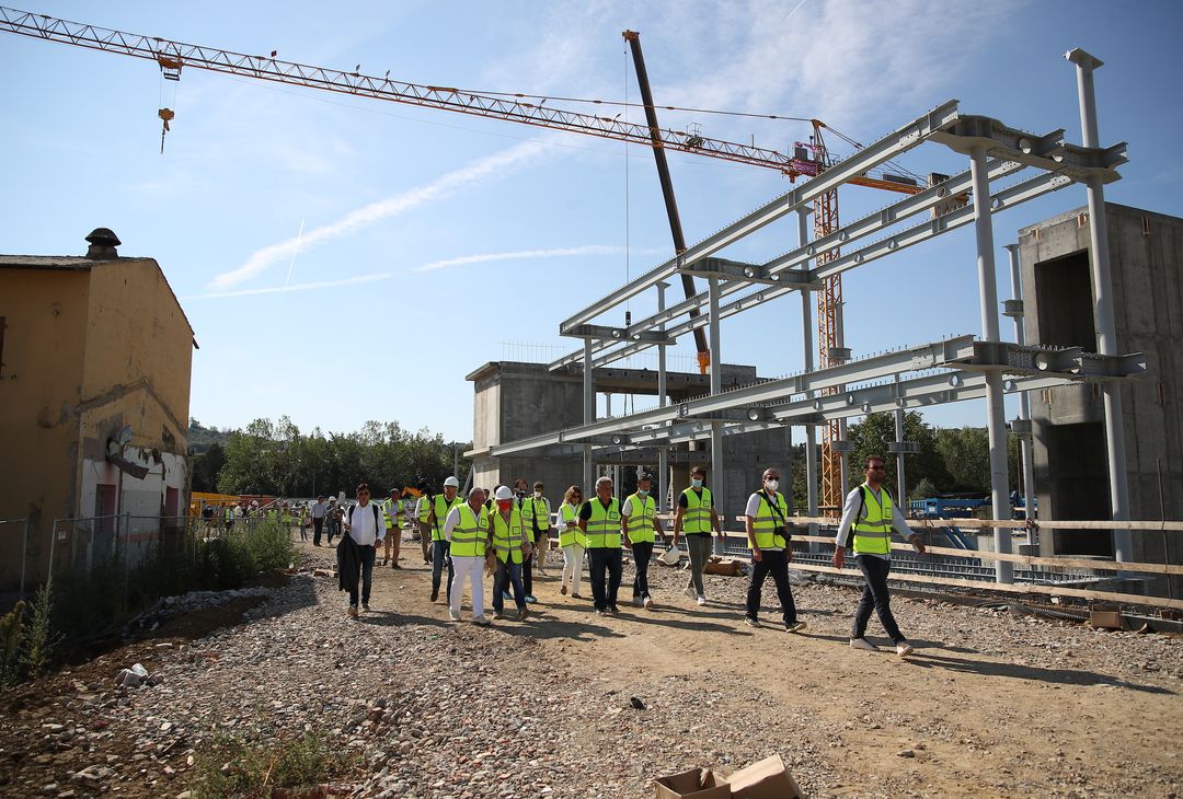  7 Agosto 2021 Bagno a Ripoli, cantiere Viola Park, visita della strampa. 