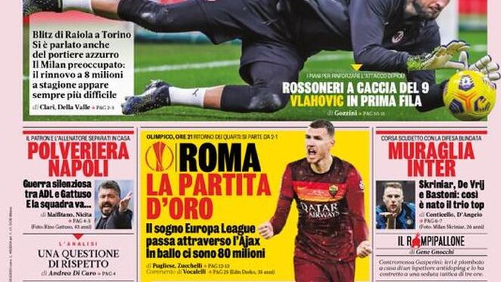 La Gazzetta dello Sport, la prima pagina di oggi, giovedì 15 aprile 2021 La Gazzetta dello Sport, la prima pagina di oggi, giovedì 15 aprile 2021