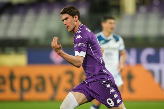  GERMOGLI PH: 11 APRILE 2021 FIRENZE STADIO ARTEMIO FRANCHI SERIE A FIORENTINA VS ATALANTA NELLA FOTO ESULTANZA VLAHOVIC 