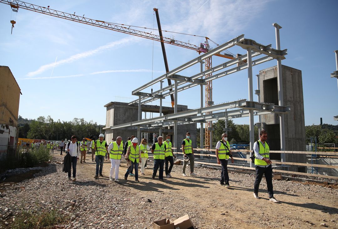  7 Agosto 2021 Bagno a Ripoli, cantiere Viola Park, visita della strampa. 