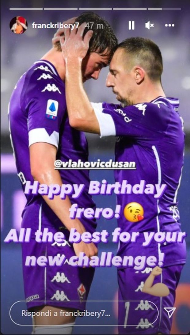 FOTO – Gli auguri di Ribery a Vlahovic: “Ti auguro il meglio, frero”- immagine 2
