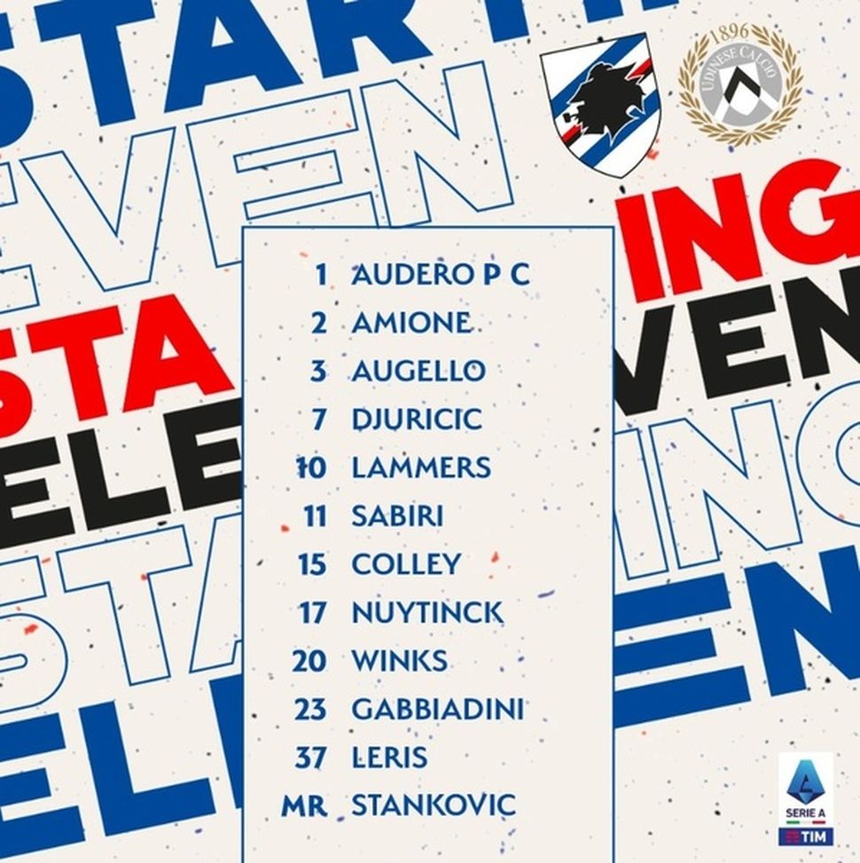 Serie A, Sampdoria-Udinese: le scelte di Stankovic, Verre parte dalla panchina- immagine 2