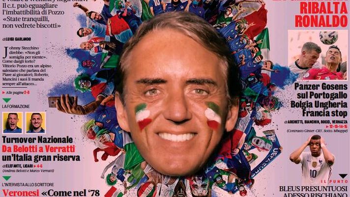 Prima Pagina, La Gazzetta dello Sport: “Mancini sei tutti noi” 