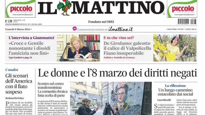 PRIMA PAGINA IL MATTINO OGGI: “De Laurentiis, niente più Maradona” - immagine 1