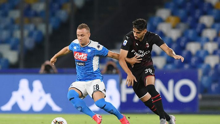 Stanislav Lobotka e Lucas Paqueta durante Napoli-Milan (credits: GETTY Images) Lobotka Paqueta Napoli-Milan