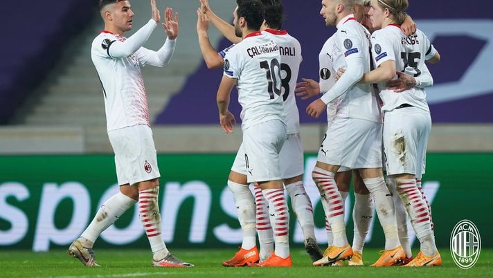 Lille-Milan rete di Samu Castillejo (AC Milan): esultanza dei rossoneri (acmilan.com) Lille-Milan rete di Samu Castillejo (AC Milan): esultanza dei rossoneri (acmilan.com)