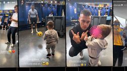 Calhanoglu porta il figlio alla Pinetina: “Idolo Lautaro” e la battuta a Sanchez