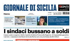 Prima Pagina, Giornale di Sicilia: “I sindaci bussano a soldi”