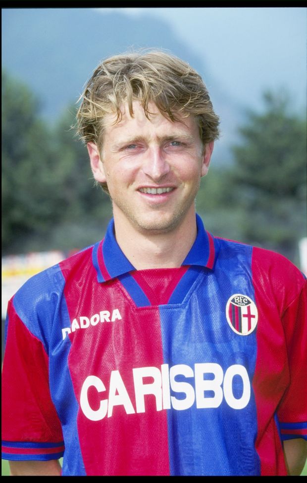 Aug 1996:  A portrait of Giancarlo Marocchi of Bologna taken during the club photocall. Mandatory Credit: Allsport UK 