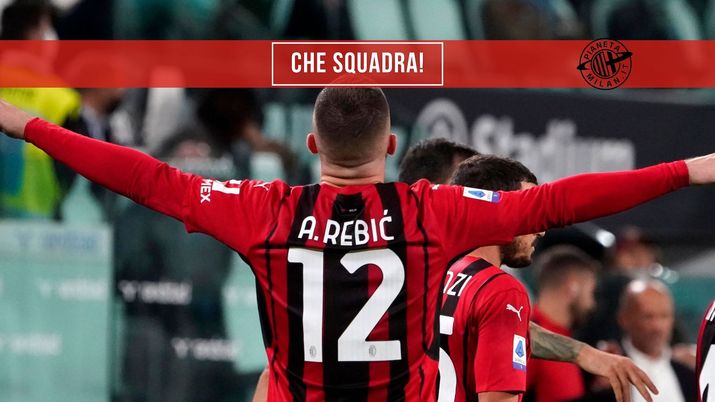 Ante Rebic (attaccante AC Milan) esulta per il suo gol in Juventus-Milan 1-1 (Serie A 2021-2022) | News (Getty Images) 