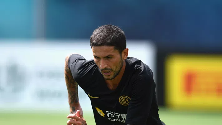 Stefano Sensi, centrocampista dell'Inter, in allenamento a Lugano con i nerazzurri (credits: GETTY Images)