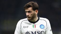 FOTO Napoli-Atalanta, Kvara in tribuna al Maradona per sostenere gli azzurri