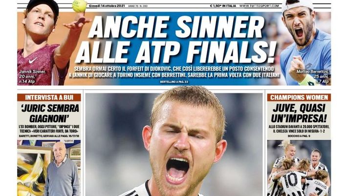 Prima Pagina, Tuttosport: “De Ligt come CR7. Juve, quasi un’impresa!” Prima Pagina, Tuttosport: “De Ligt come CR7. Juve, quasi un’impresa!” - immagine 1