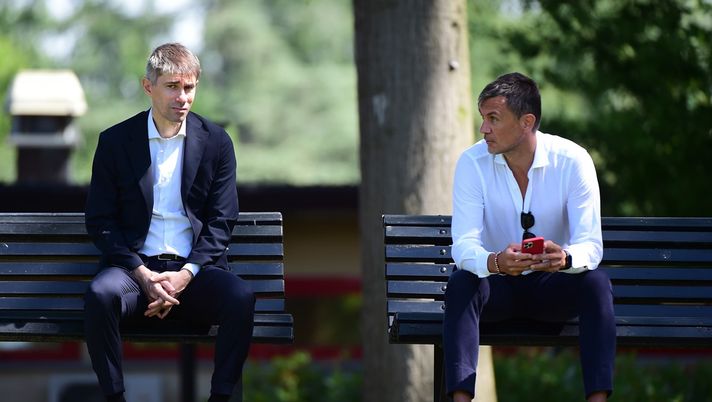 Paolo Maldini e Frederic Massara, dirigenti del Milan